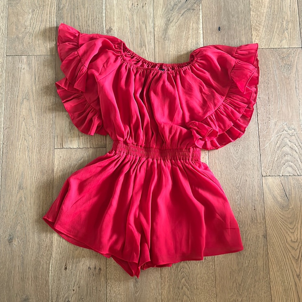 Kittenish off the shoulder romper